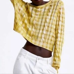 Zara Mustard Knit Sweater